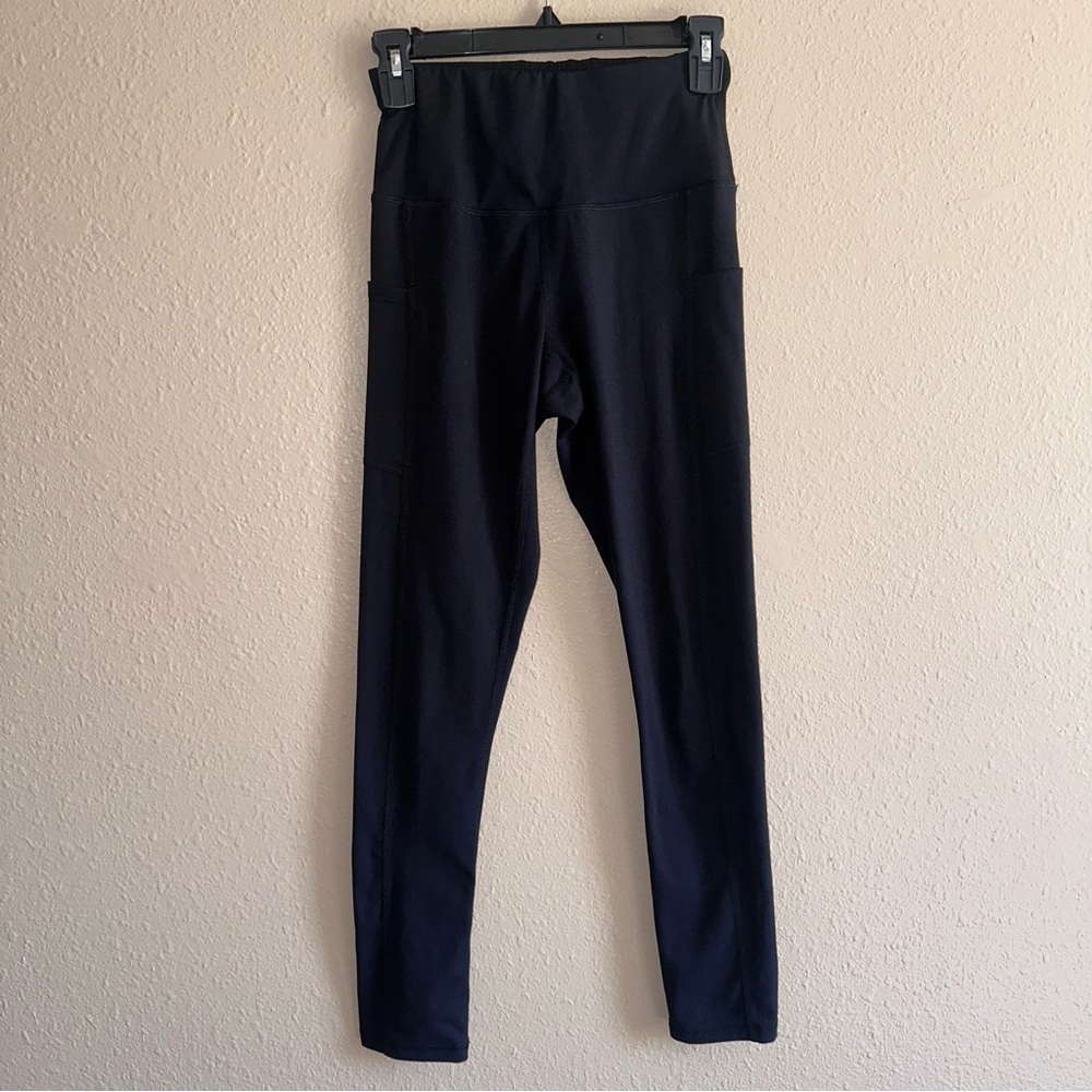 Fengbay Leggings Black Women’s With Pockets Activewear Yoga Athletic Size Small